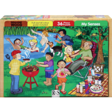 A4 "My Senses" 36 Piece Wooden Puzzle    A4 "My Senses" 36 Piece Wooden Puzzle